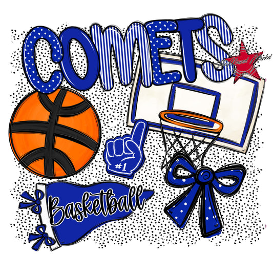 Comets Basketball Spirit-Royal Blue