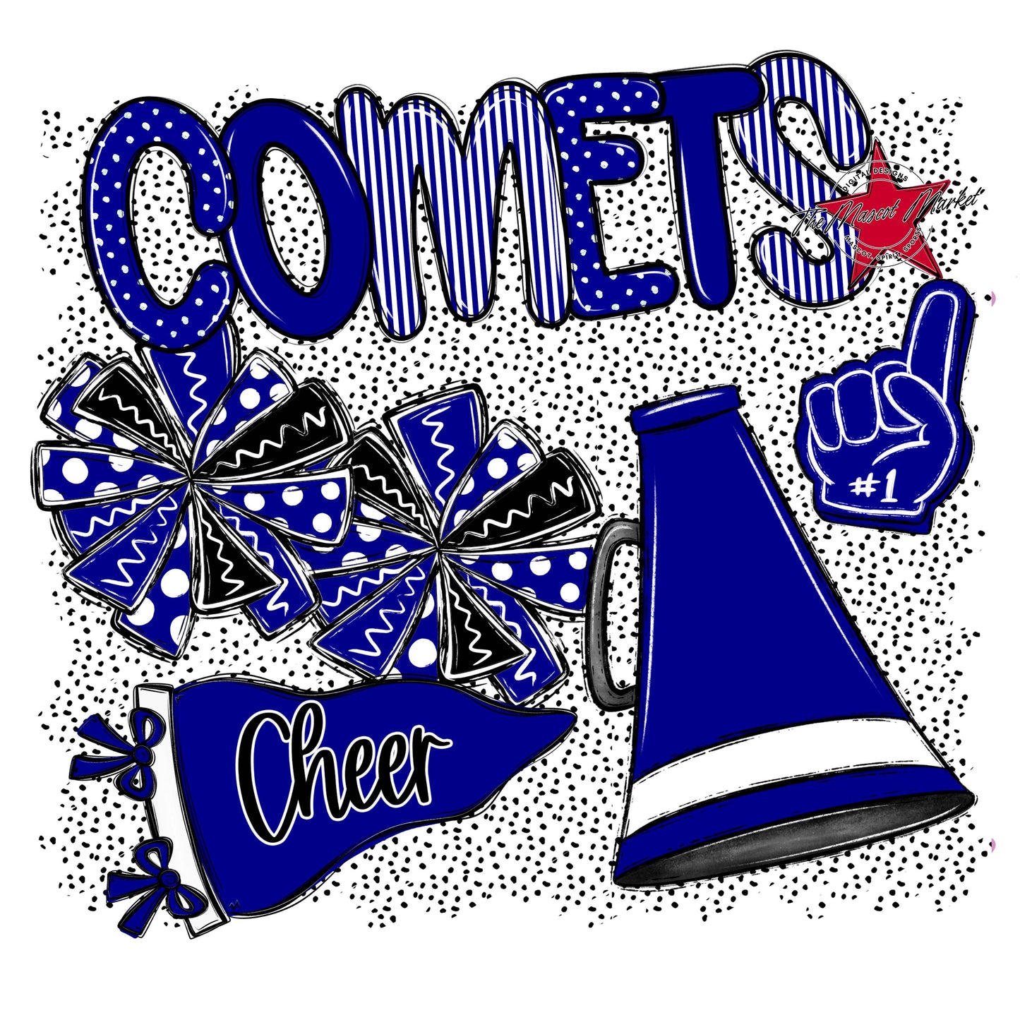 Comets Cheer Spirit-Blue
