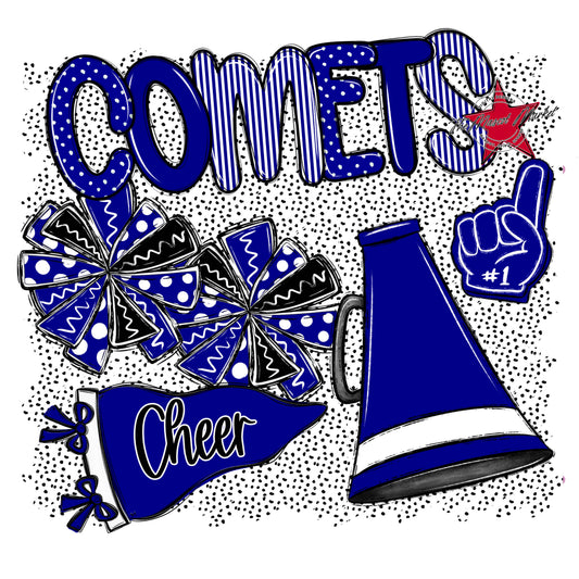 Comets Cheer Spirit-Blue