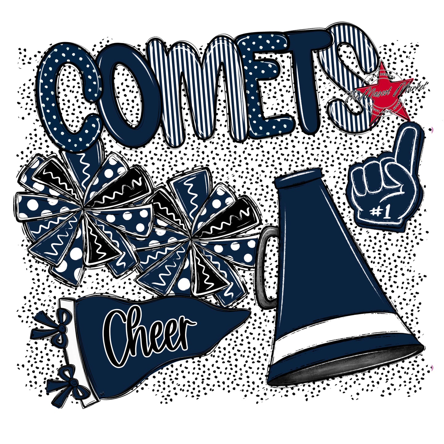 Comets Cheer Spirit-Navy