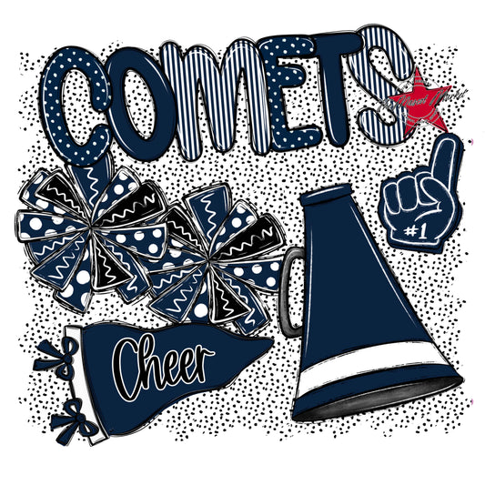 Comets Cheer Spirit-Navy