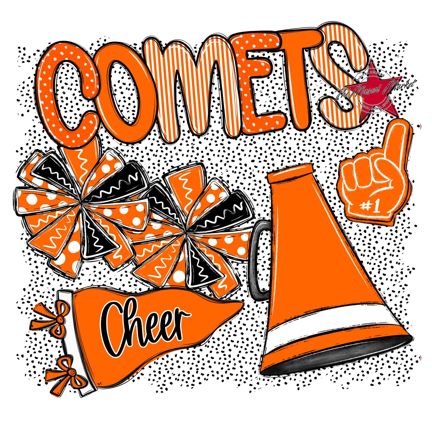 Comets Cheer Spirit-Orange