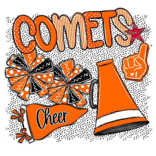 Comets Cheer Spirit-Orange