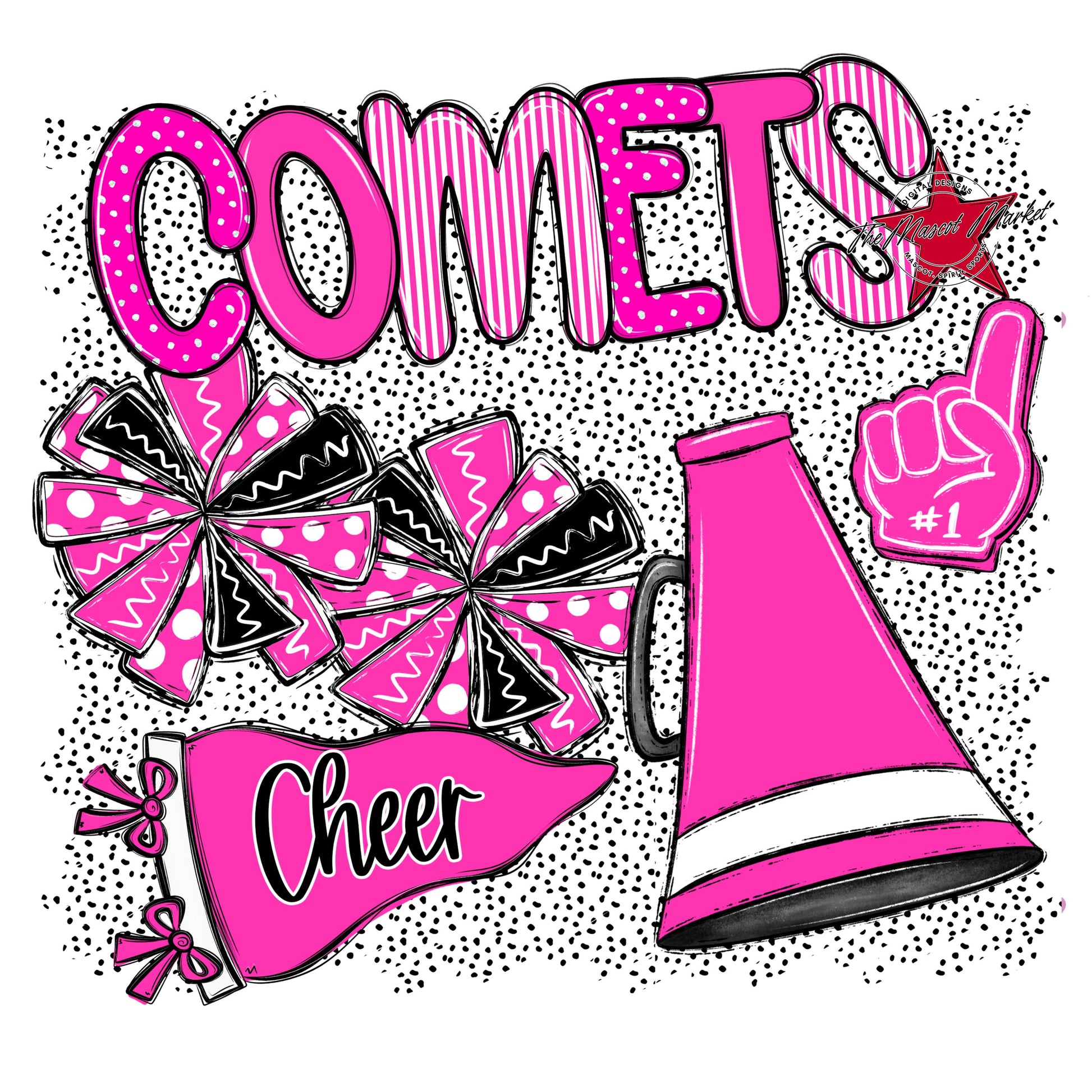 Comets Cheer Spirit-Pink