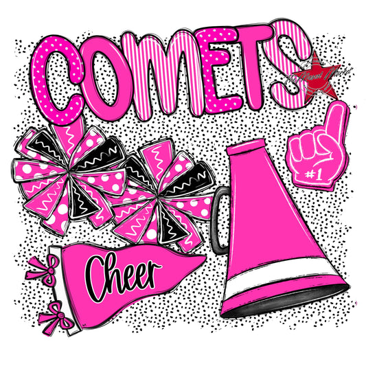 Comets Cheer Spirit-Pink
