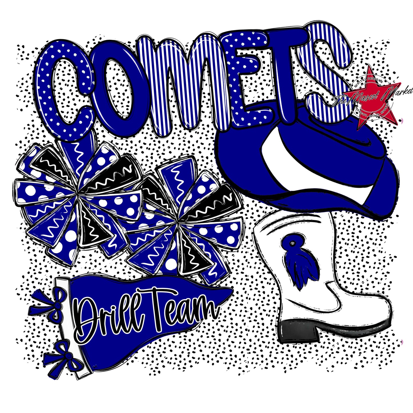 Comets Drillteam Spirit-Blue