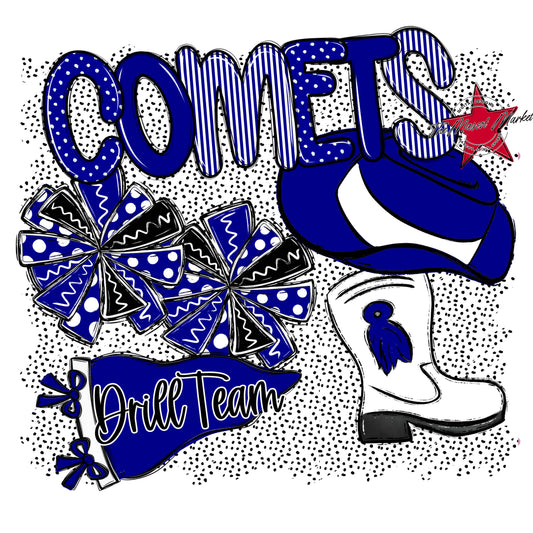 Comets Drillteam Spirit-Blue