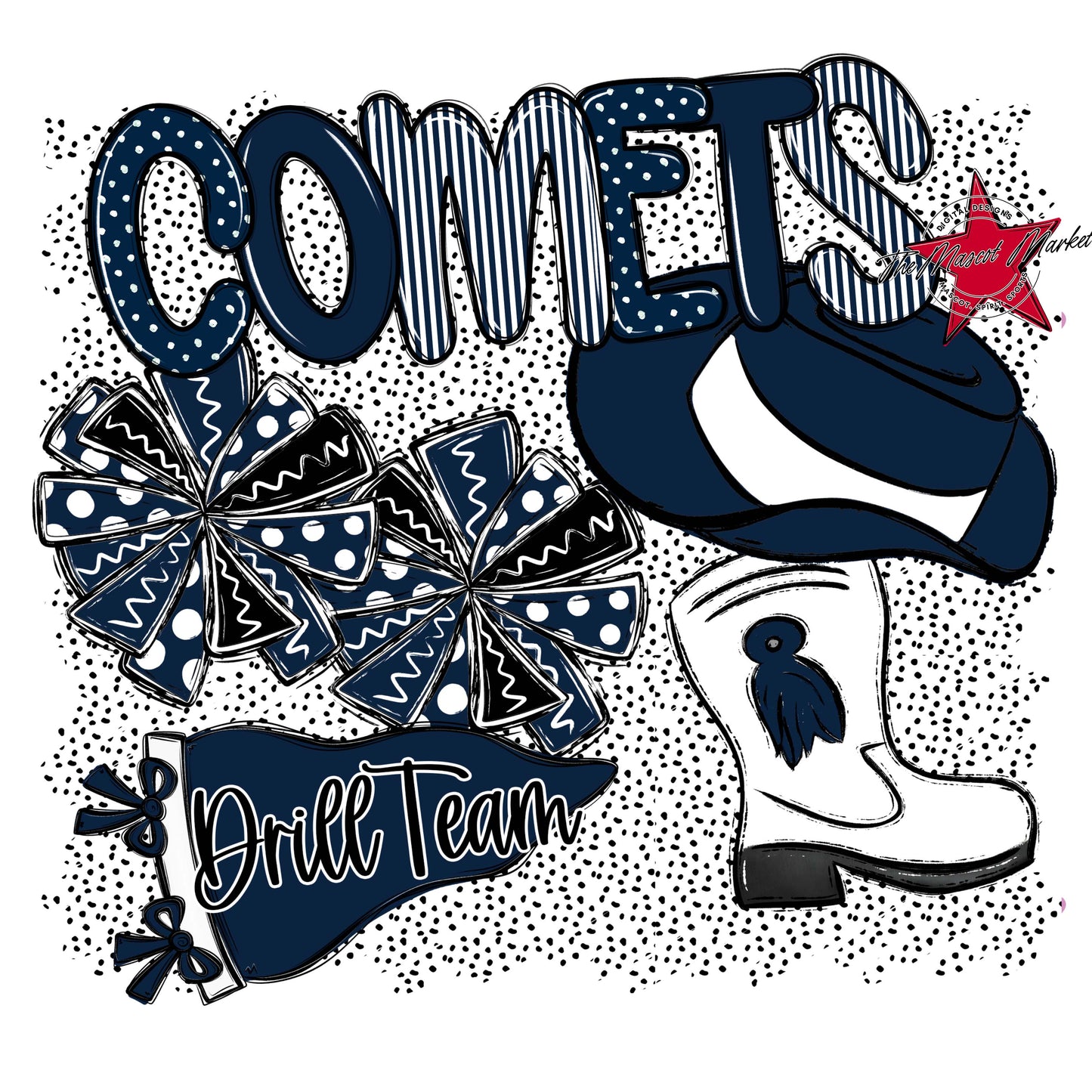 Comets Drillteam Spirit-Navy