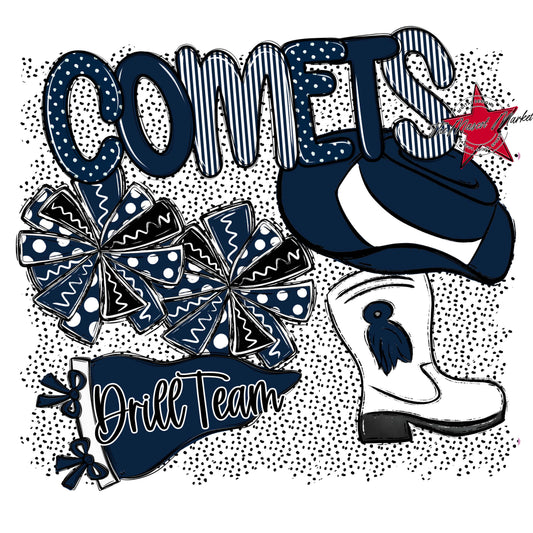 Comets Drillteam Spirit-Navy