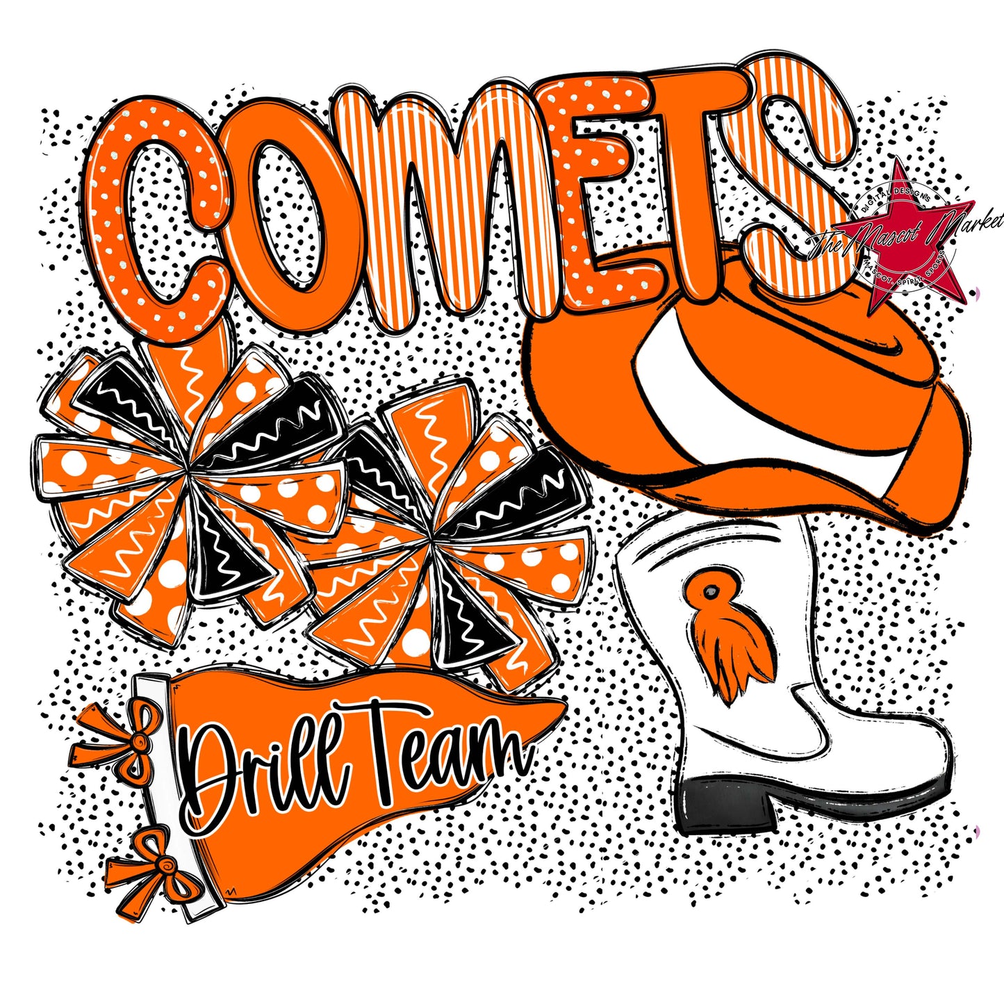Comets Drillteam Spirit-Orange