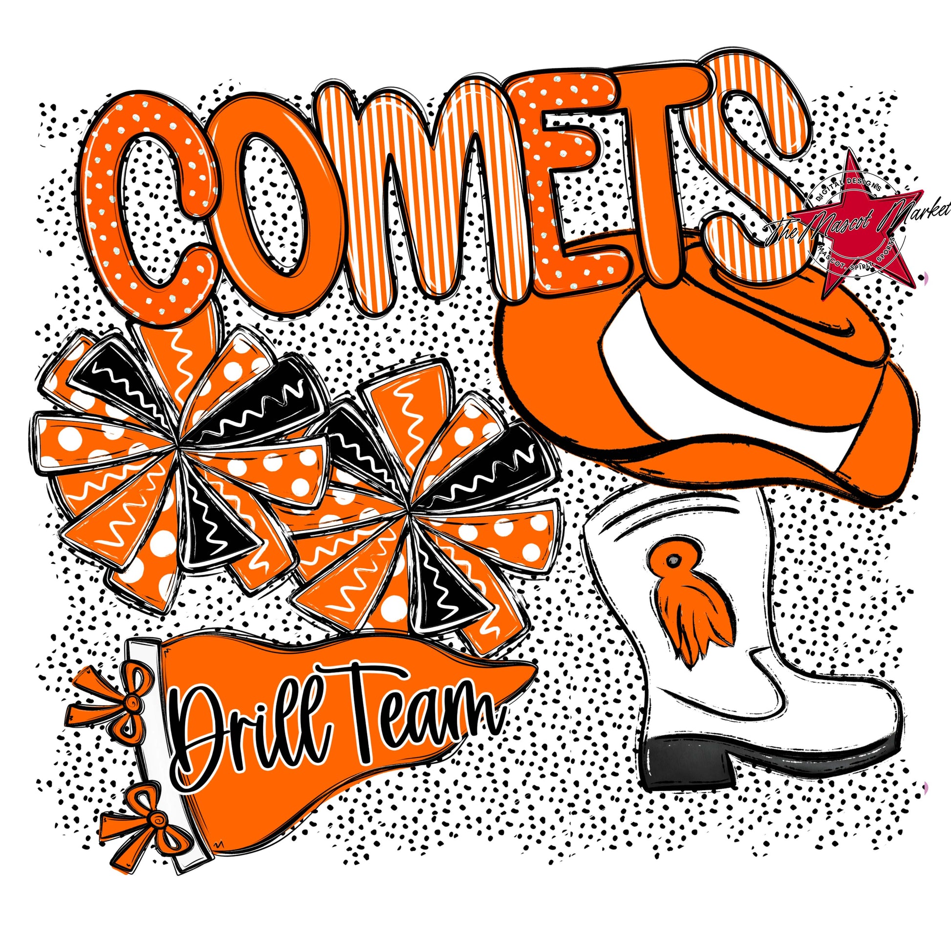 Comets Drillteam Spirit-Orange