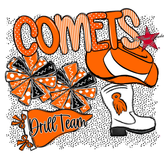 Comets Drillteam Spirit-Orange