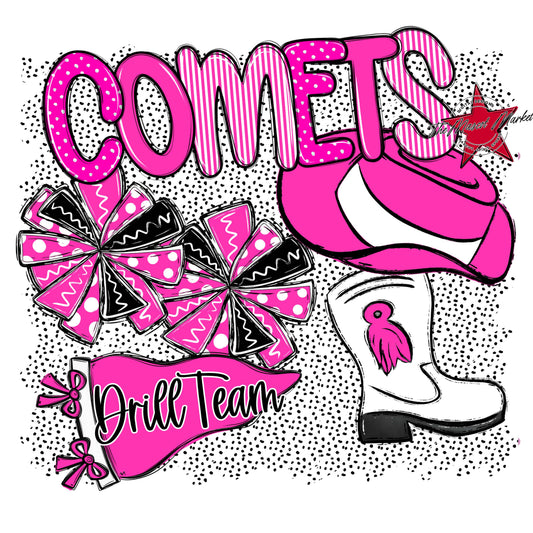 Comets Drillteam Spirit-Pink