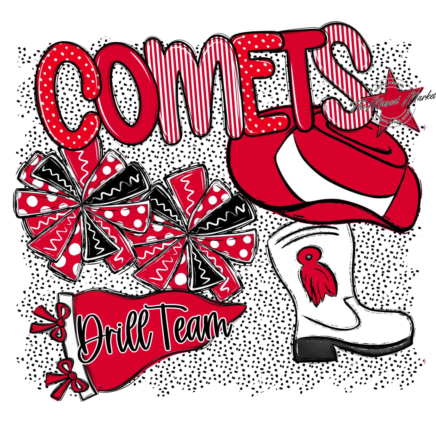 Comets Drillteam Spirit-Red