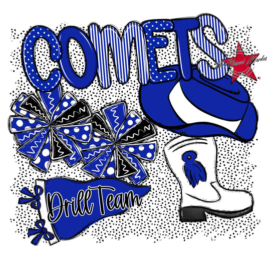 Comets Drillteam Spirit-Royal Blue