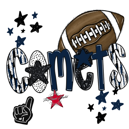 Comets Football Scrape-Navy