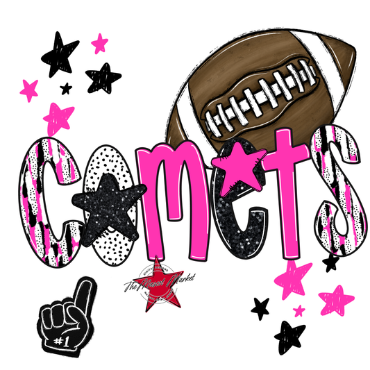 Comets Football Scrape-Pink
