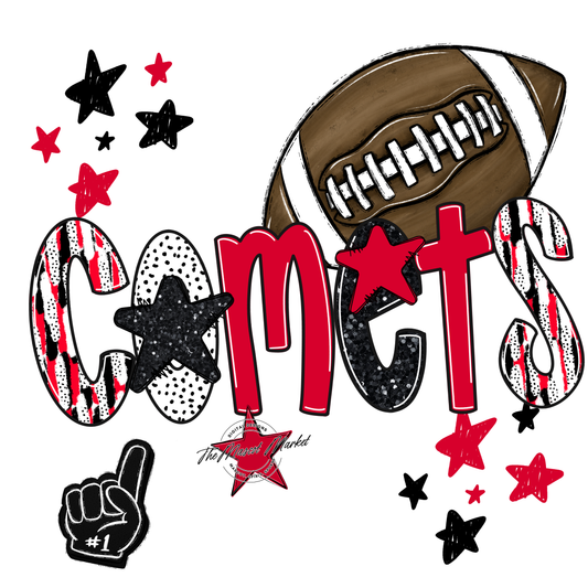 Comets Football Scrape-Red