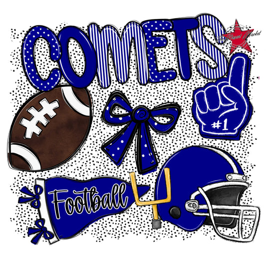 Comets Football Spirit-Blue