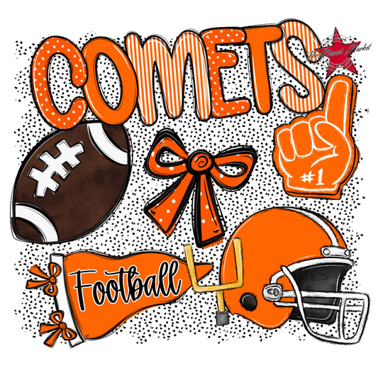 Comets Football Spirit-Orange