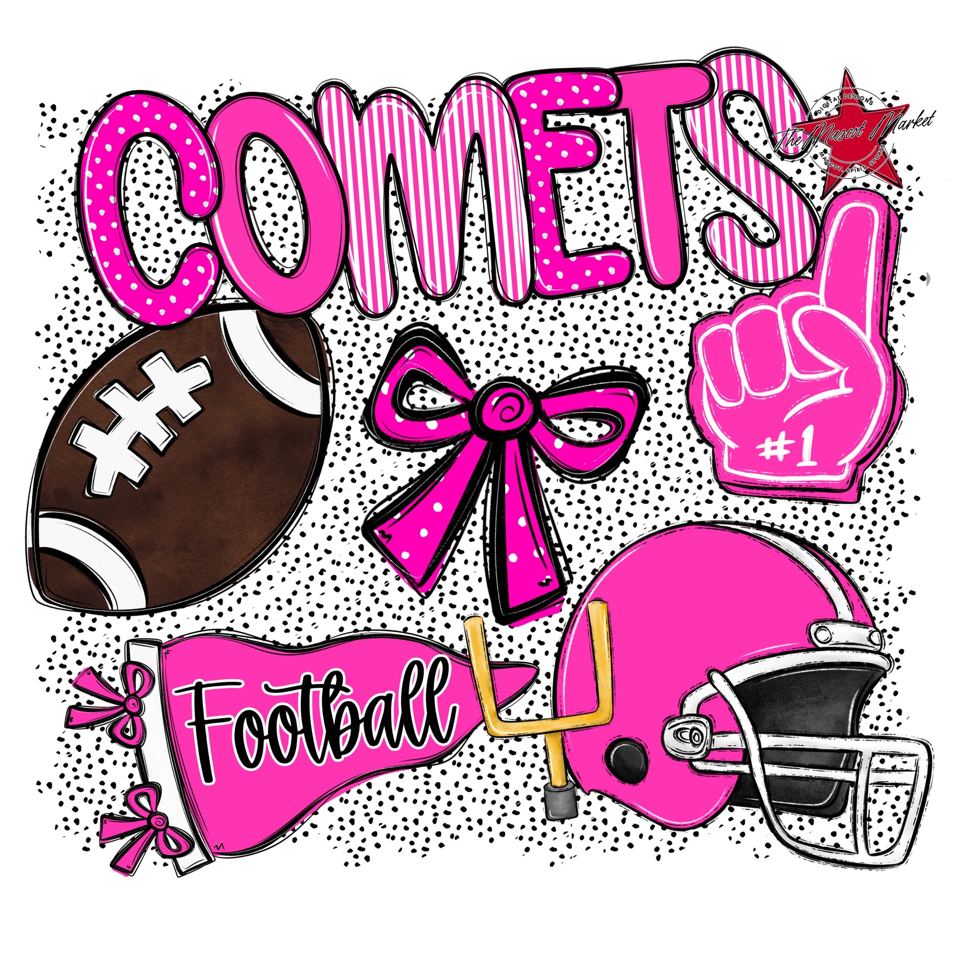Comets Football Spirit-Pink