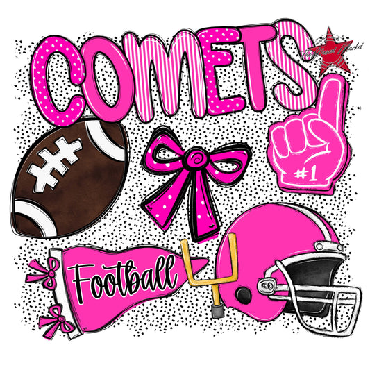 Comets Football Spirit-Pink