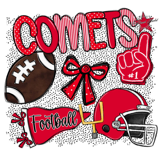 Comets Football Spirit-Red