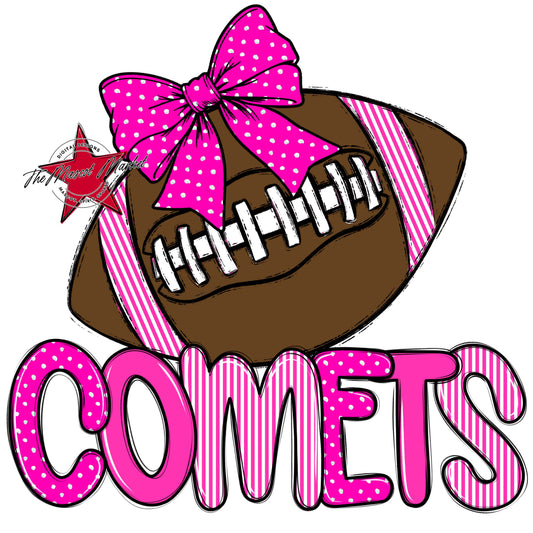 Comets Football Spirit Design-Pink