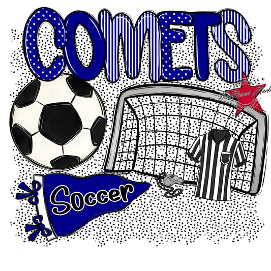 Comets Soccer Spirit-Blue