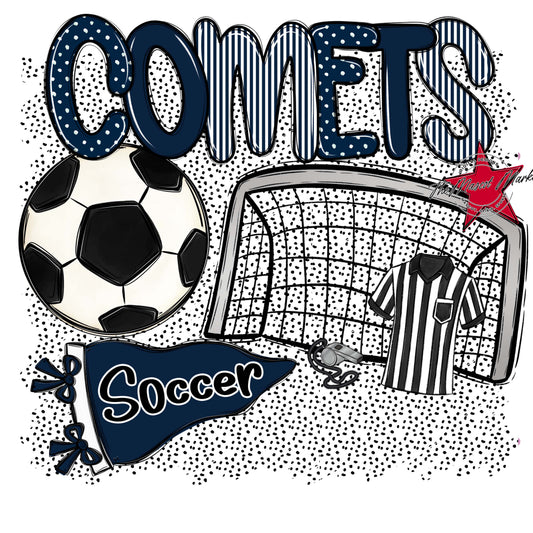 Comets Soccer Spirit-Navy