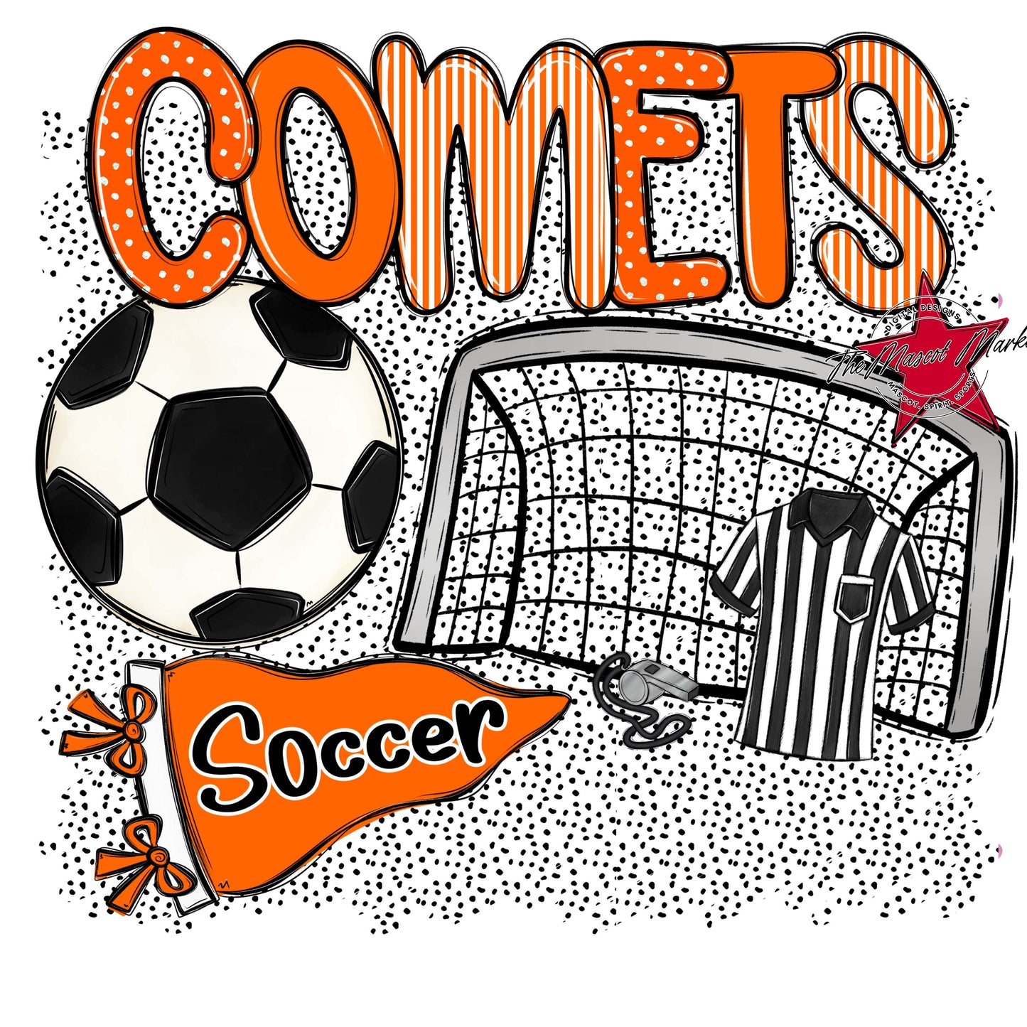 Comets Soccer Spirit-Orange