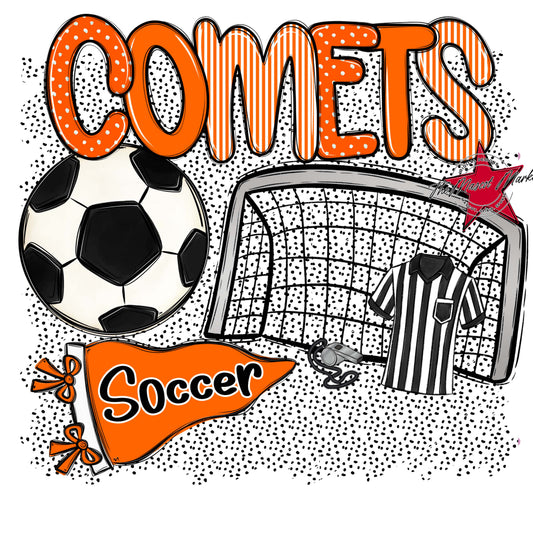 Comets Soccer Spirit-Orange