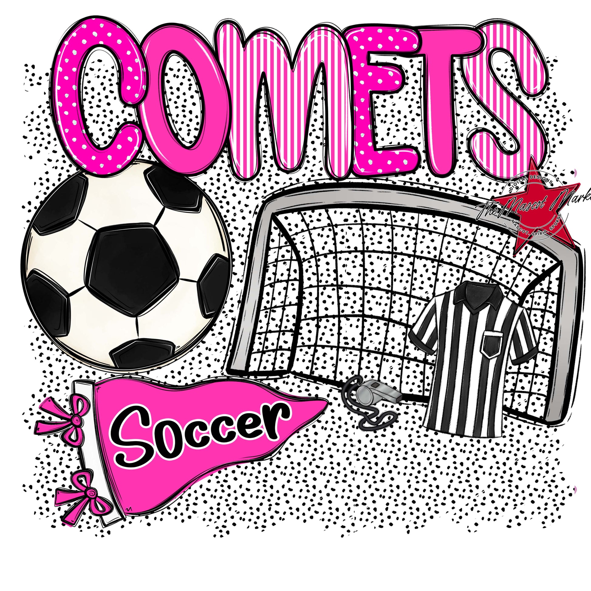 Comets Soccer Spirit-Pink