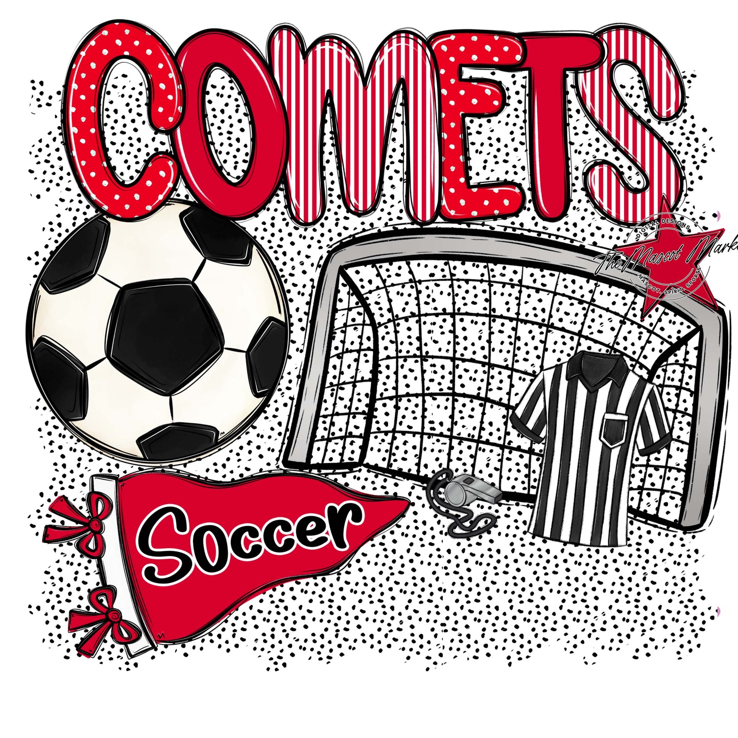 Comets Soccer Spirit-Red