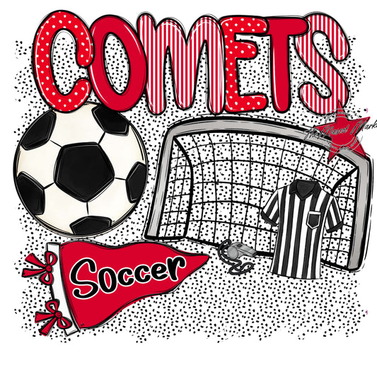 Comets Soccer Spirit-Red