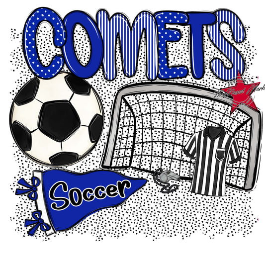 Comets Soccer Spirit-Royal Blue