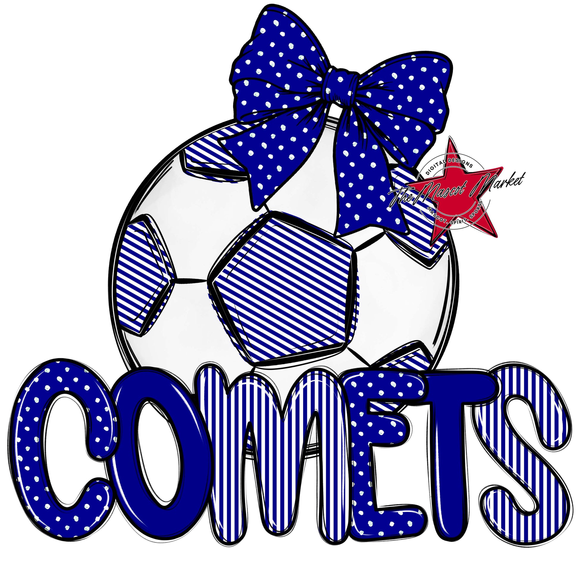 Comets Soccer Spirit Design-Blue