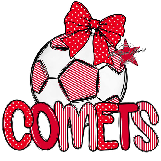Comets Soccer Spirit Design-Red