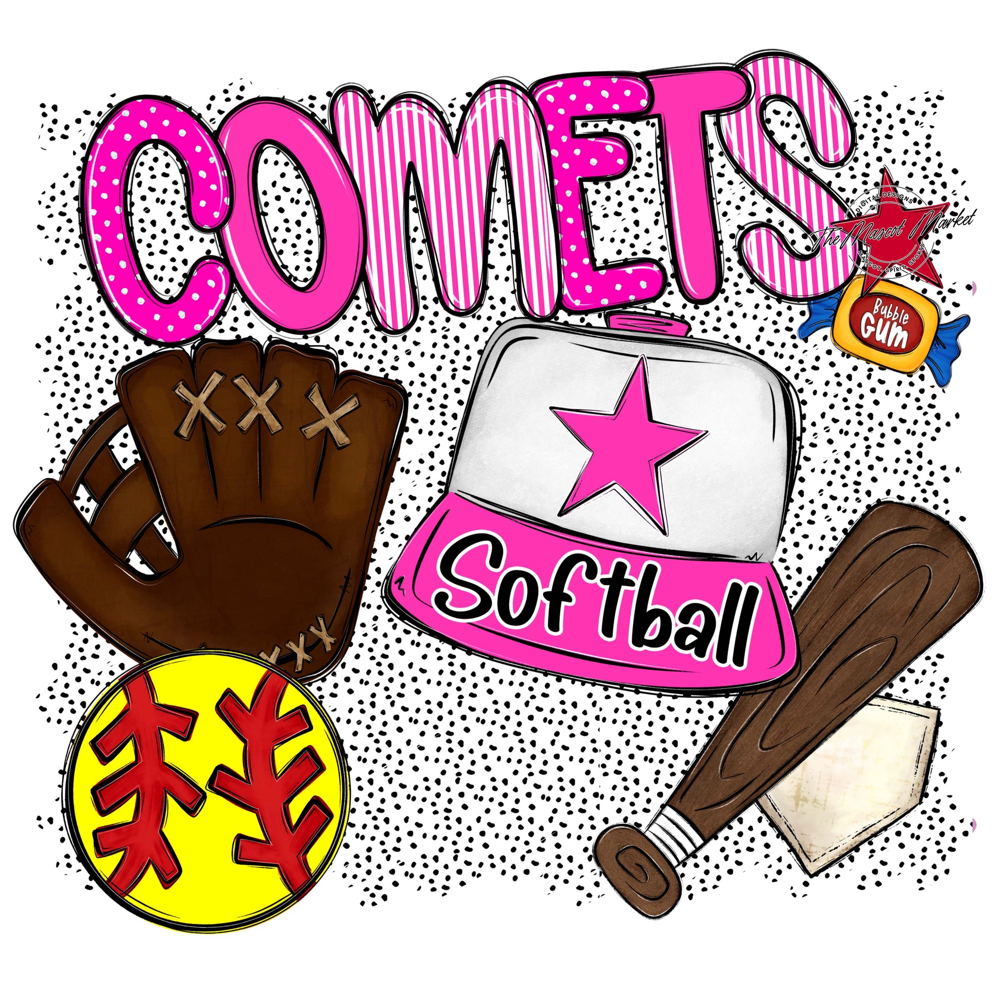 Comets Softball Spirit-Pink