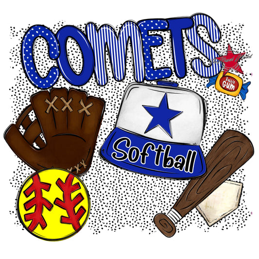 Comets Softball Spirit-Royal Blue