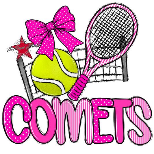 Comets Tennis Spirit Design-Pink