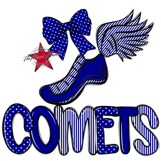 Comets Track Spirit Design-Blue