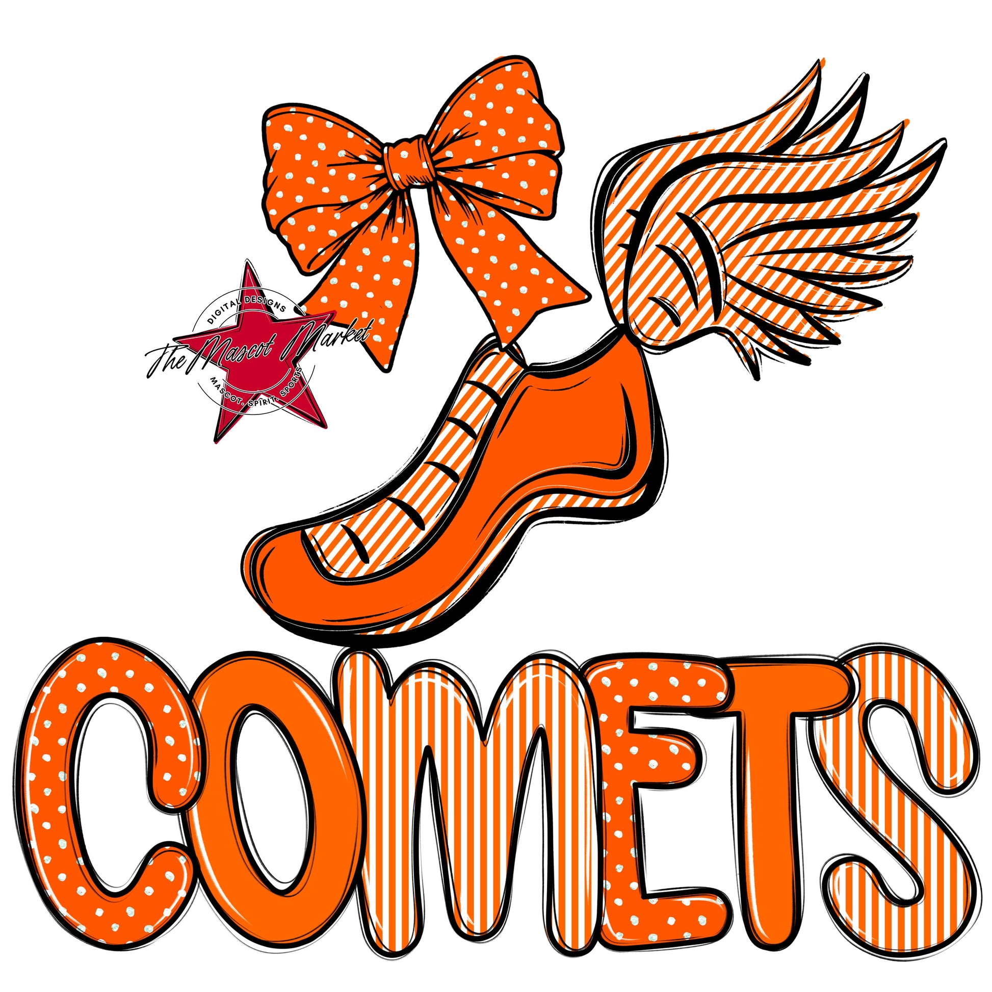 Comets Track Spirit Design-Orange