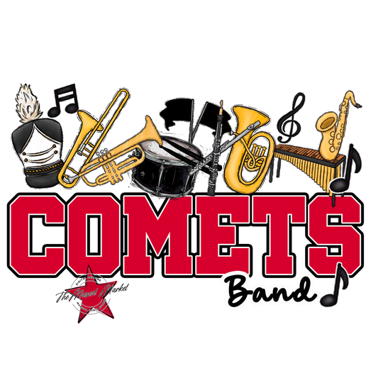 Comets Varsity Band-Red