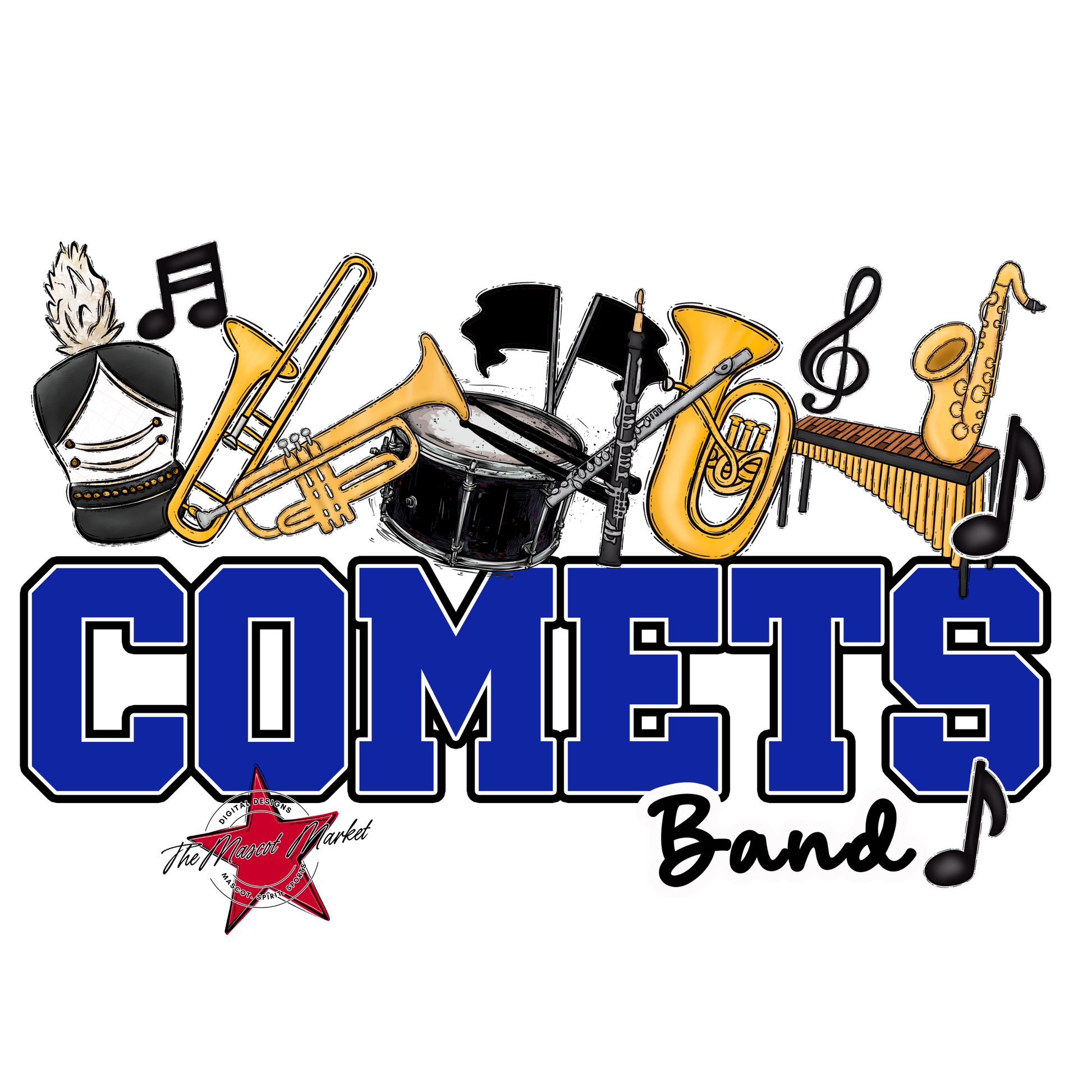 Comets Varsity Band-Royal Blue