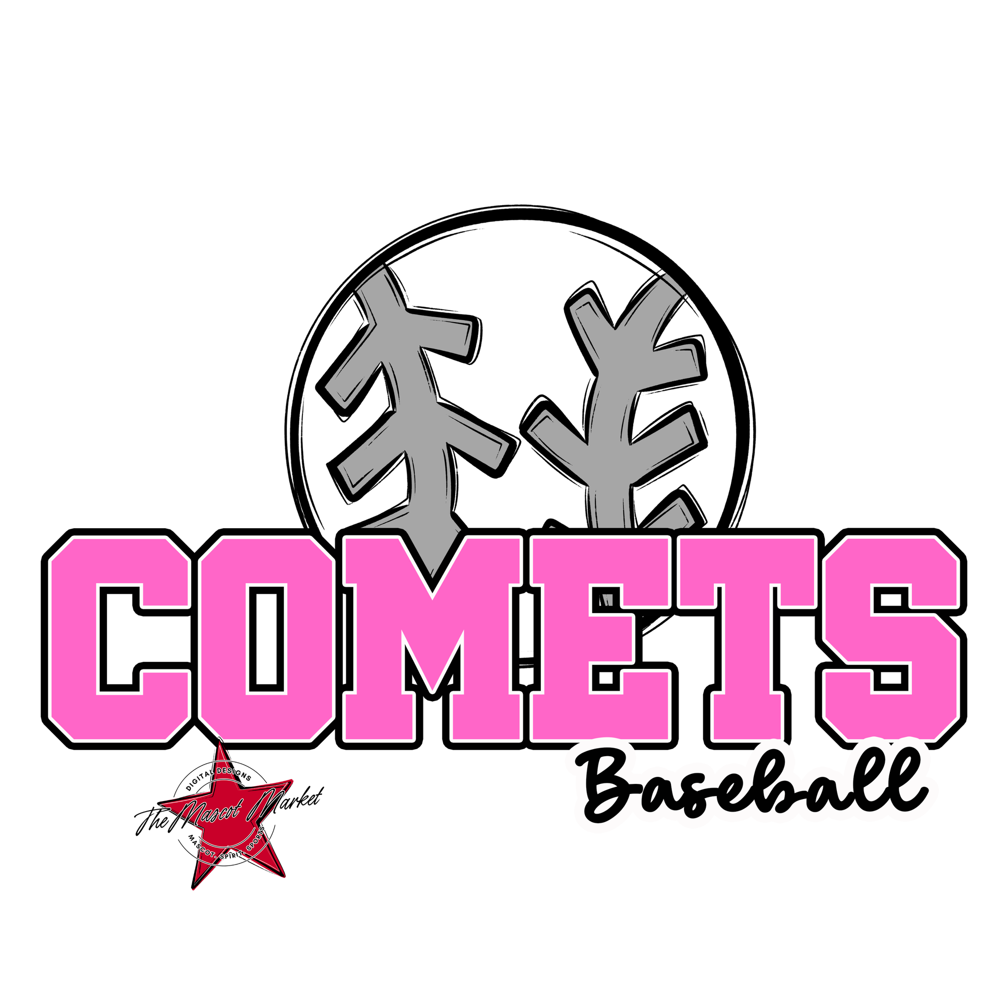 Comets Varsity Baseball-Baby Pink