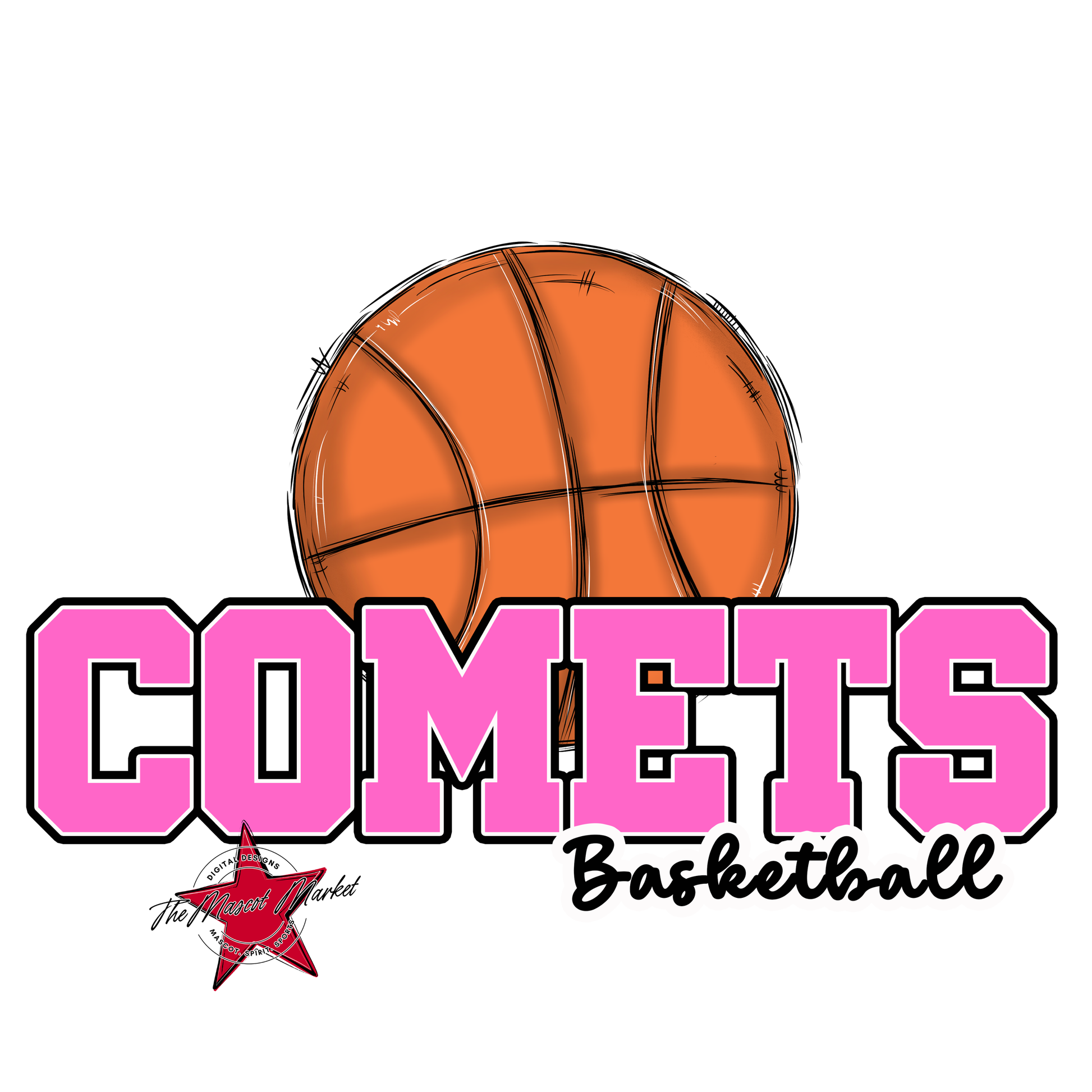 Comets Varsity Basketball-Baby Pink