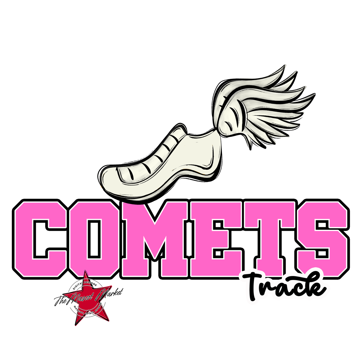Comets Varsity Track-Baby Pink