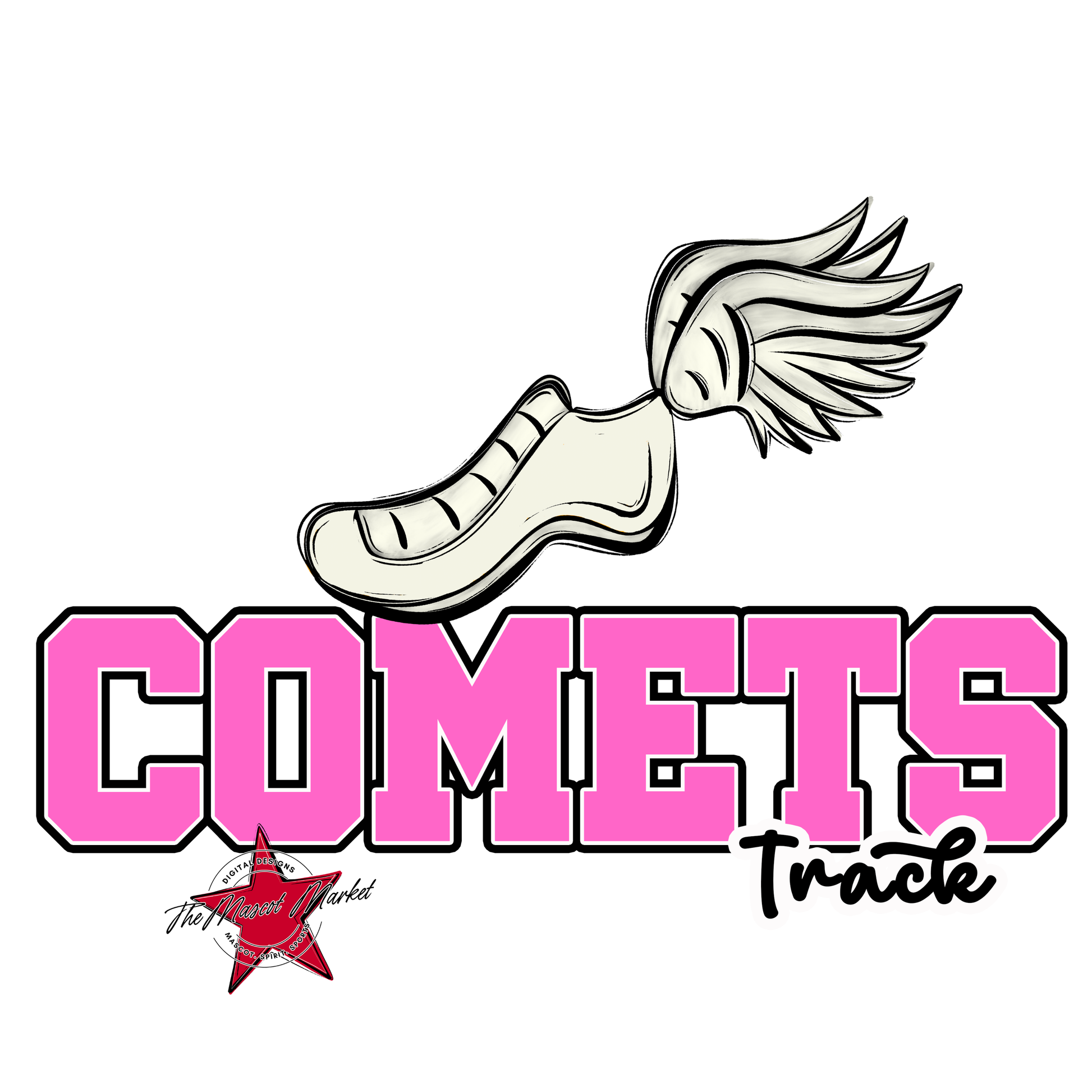 Comets Varsity Track-Baby Pink