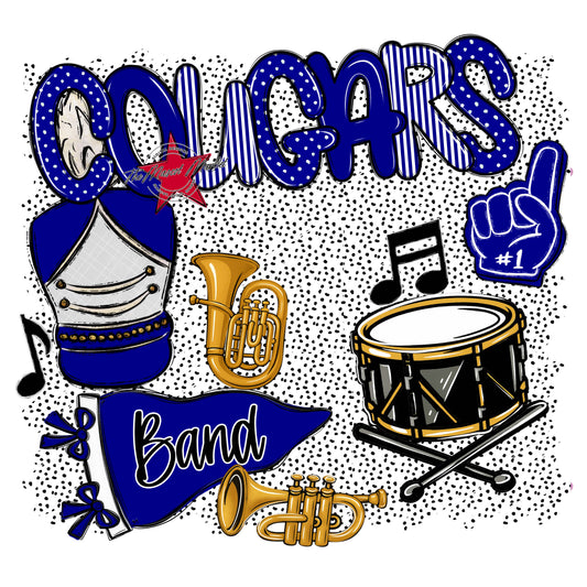 Cougars Band Spirit-Blue